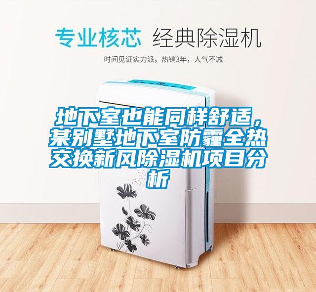 地下室也能同樣舒適，某別墅地下室防霾全熱交換新風除濕機項目分析