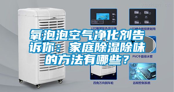 氧泡泡空氣凈化劑告訴你：家庭除濕除味的方法有哪些？