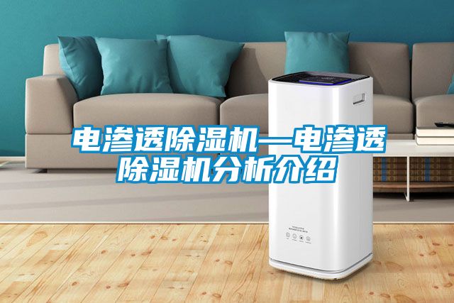 電滲透除濕機—電滲透除濕機分析介紹