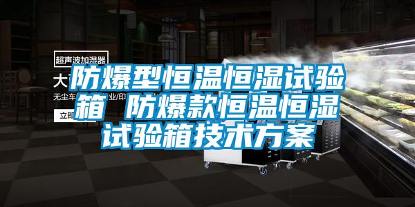 防爆型恒溫恒濕試驗箱 防爆款恒溫恒濕試驗箱技術(shù)方案